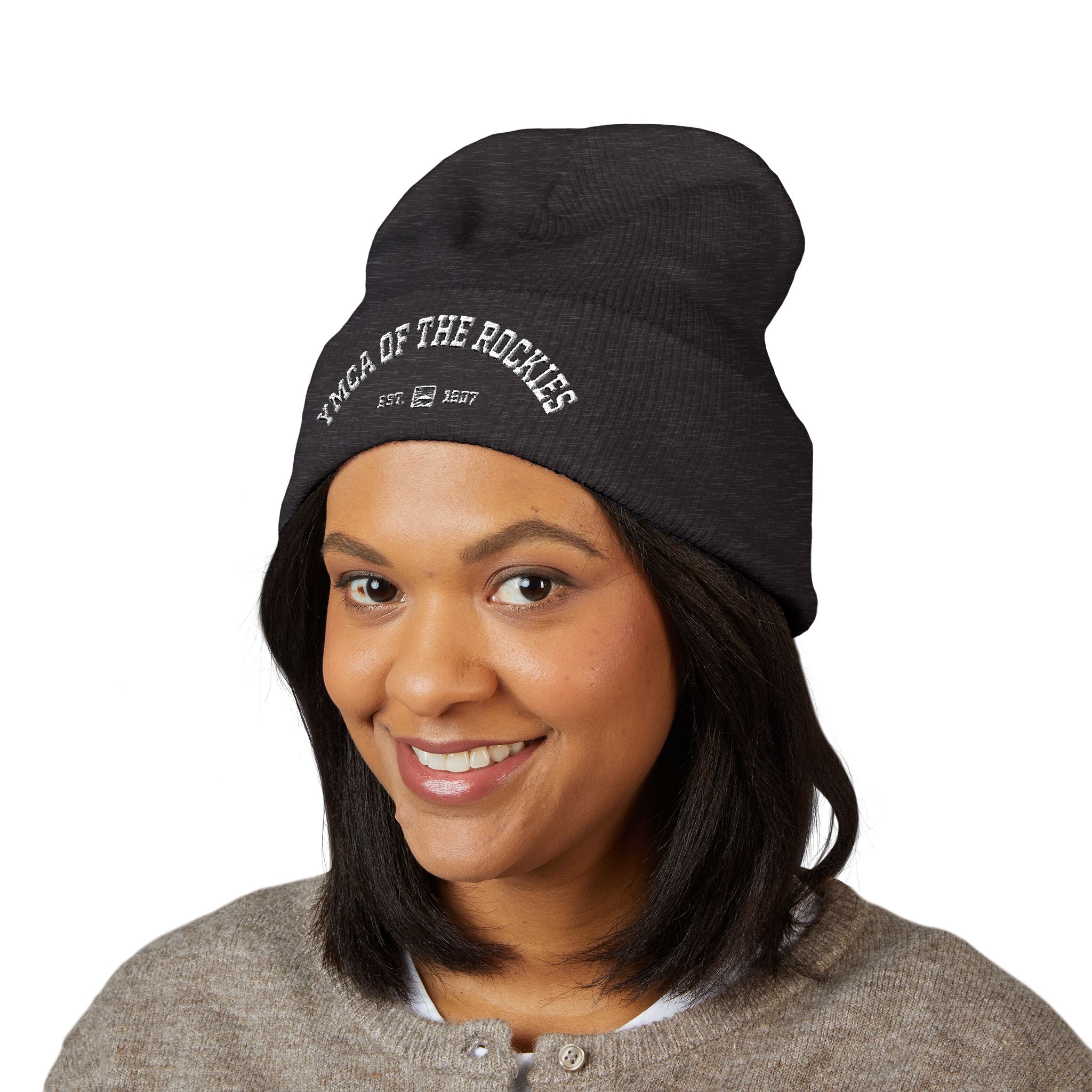Cozy Embroidered YMCA of the Rockies Cuff Winter Hat