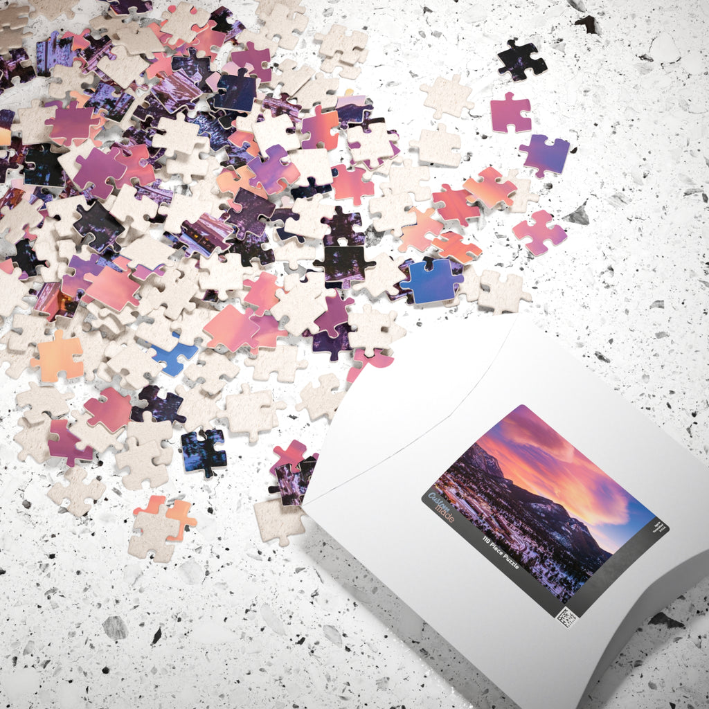 Estes Park Center Puzzle – Winter Sunset Over the Rockies
