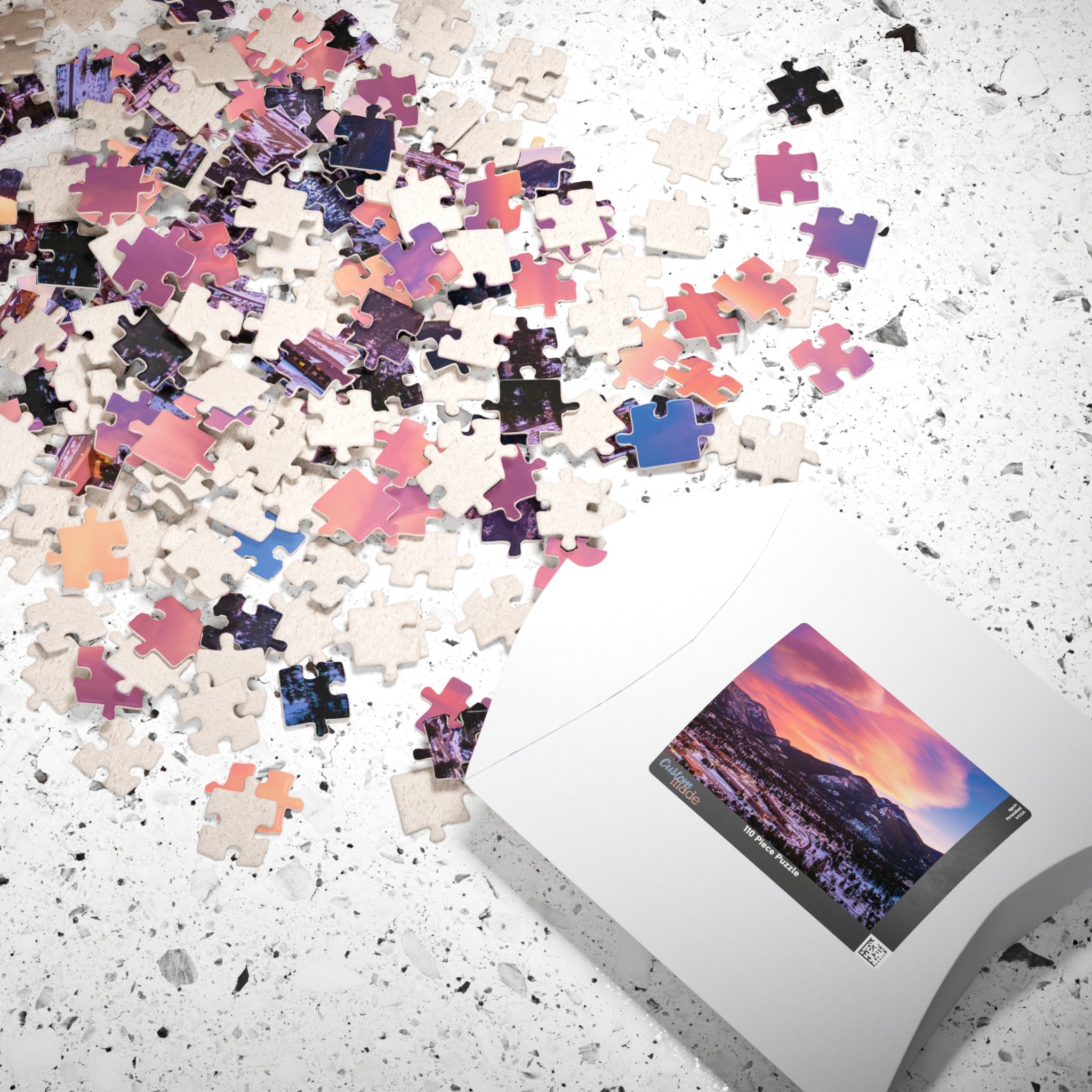 Estes Park Center Puzzle – Winter Sunset Over the Rockies