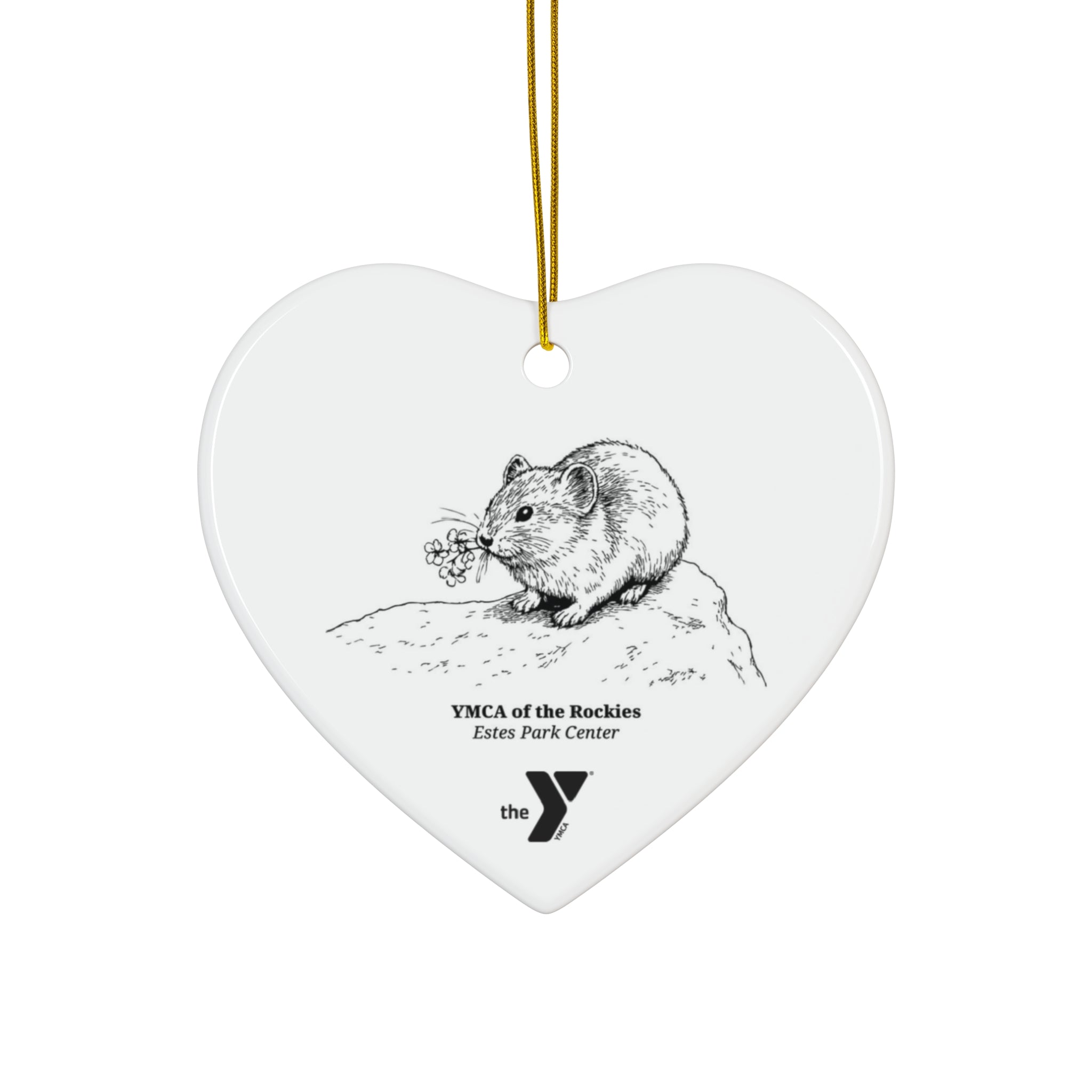 Estes Park Center Pika Ceramic Ornament, 3 Shapes