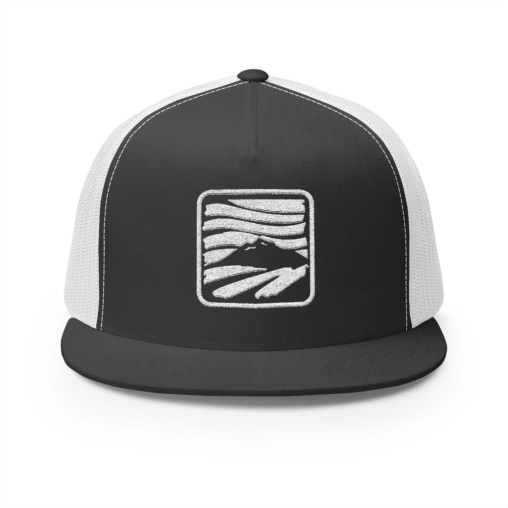 Embroidered 5 Panel Trucker Cap - Stylish Casual Headwear for Outdoor Adventures