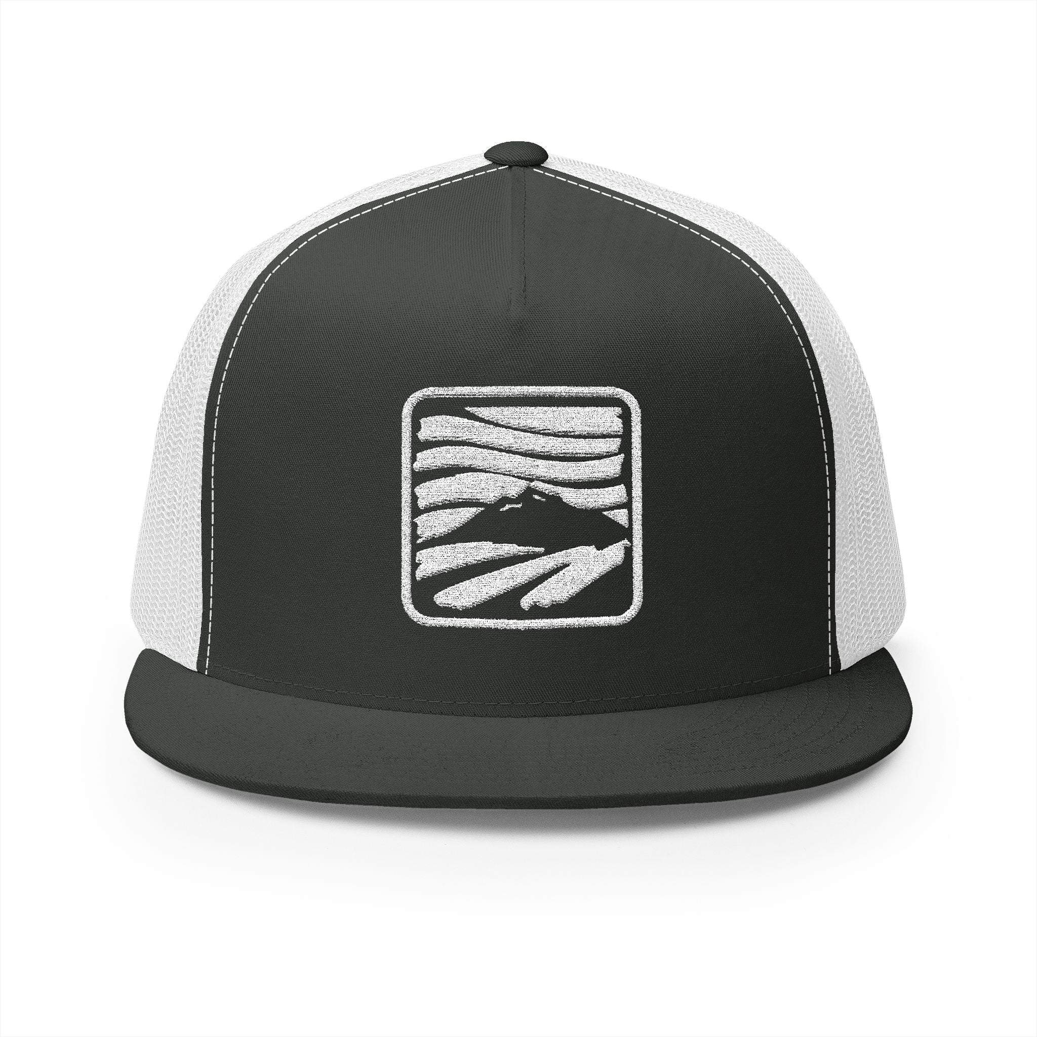 Embroidered 5 Panel Trucker Cap - Stylish Casual Headwear for Outdoor Adventures