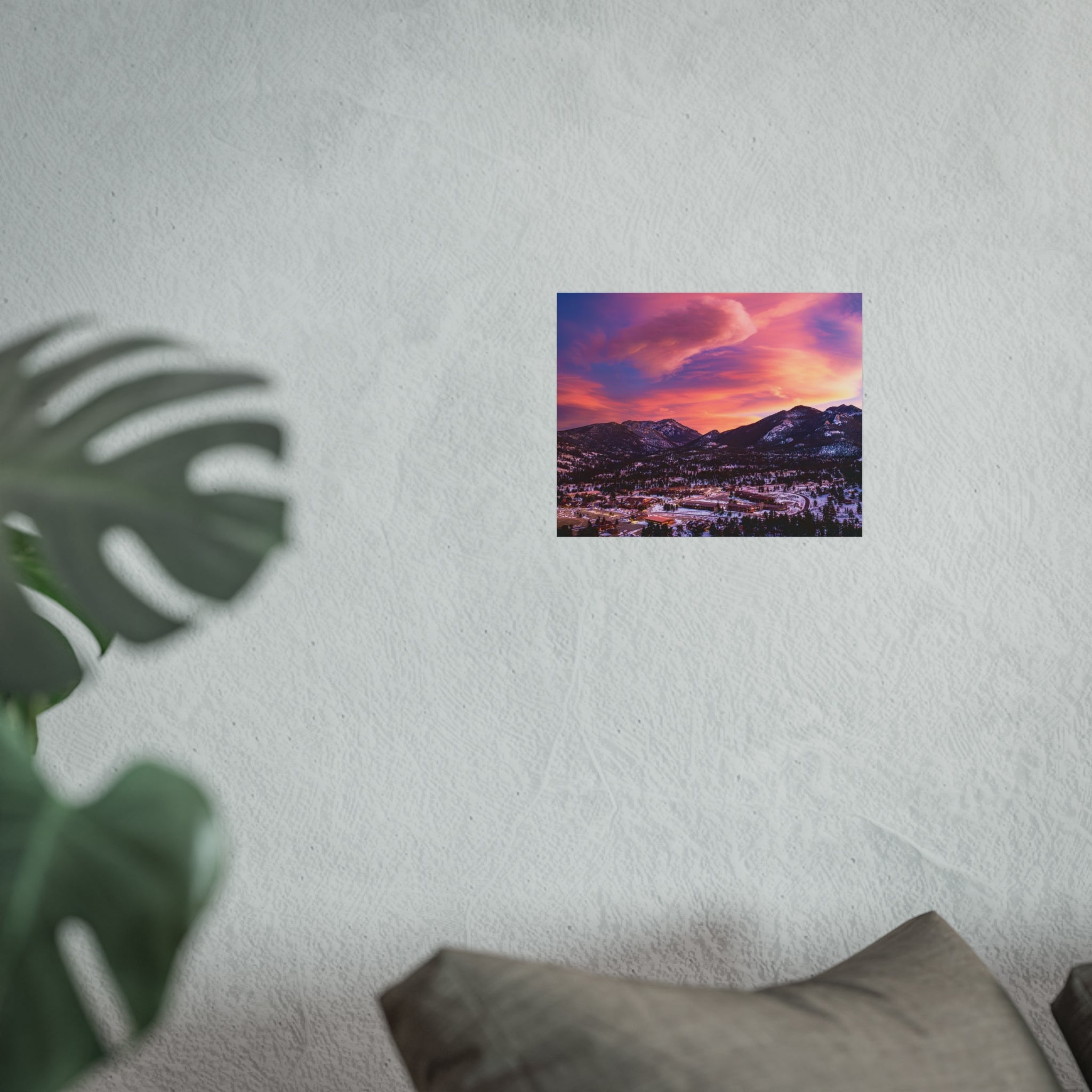 Winter Sunset at Estes Park Center Fine Art Poster, Nature Decor, Landscape Wall Art, Living Room Art, Home Office Print