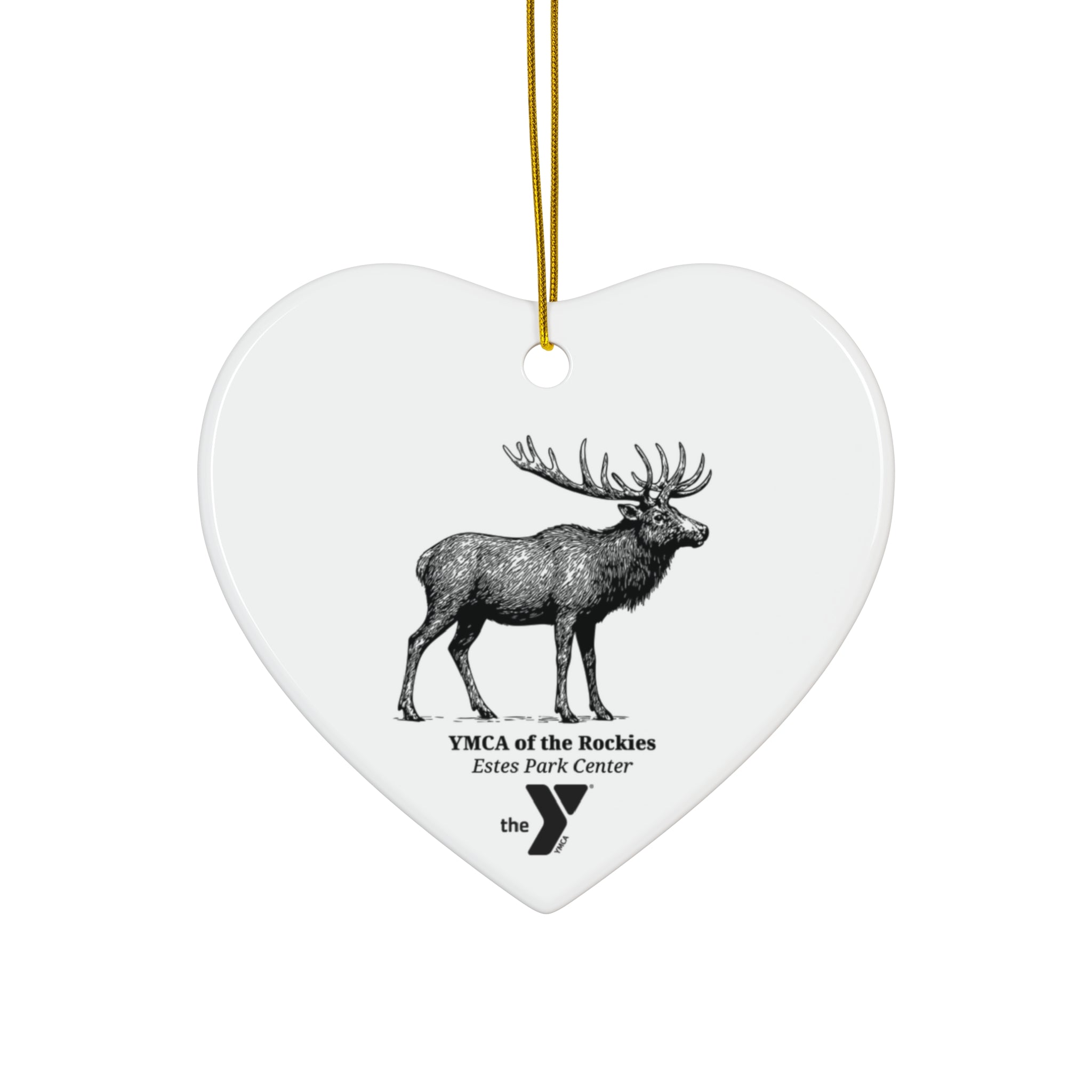 Estes Park Center Elk Ornament, 3 Shapes