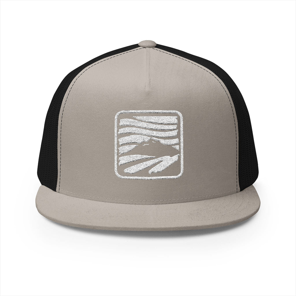 Embroidered 5 Panel Trucker Cap - Stylish Casual Headwear for Outdoor Adventures