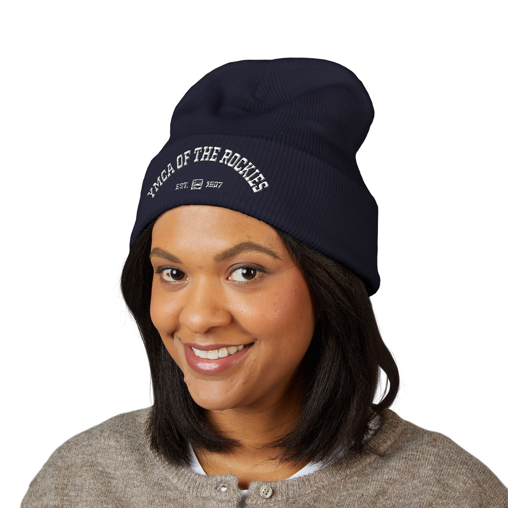 Cozy Embroidered YMCA of the Rockies Cuff Winter Hat