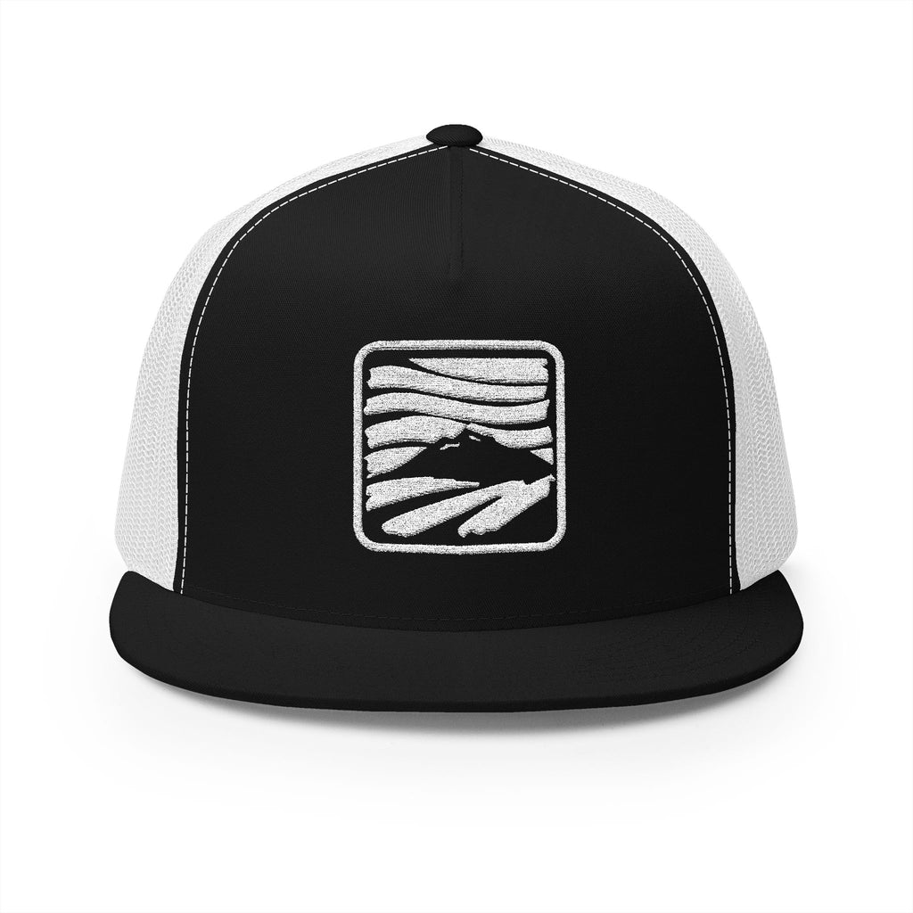 Embroidered 5 Panel Trucker Cap - Stylish Casual Headwear for Outdoor Adventures