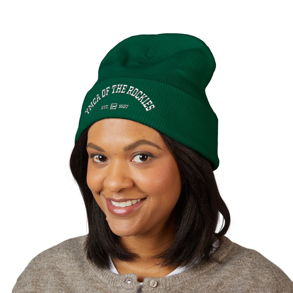 Cozy Embroidered YMCA of the Rockies Cuff Winter Hat