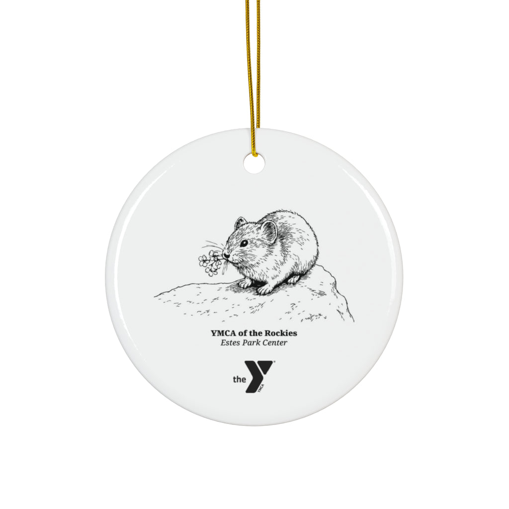 Estes Park Center Pika Ceramic Ornament, 3 Shapes