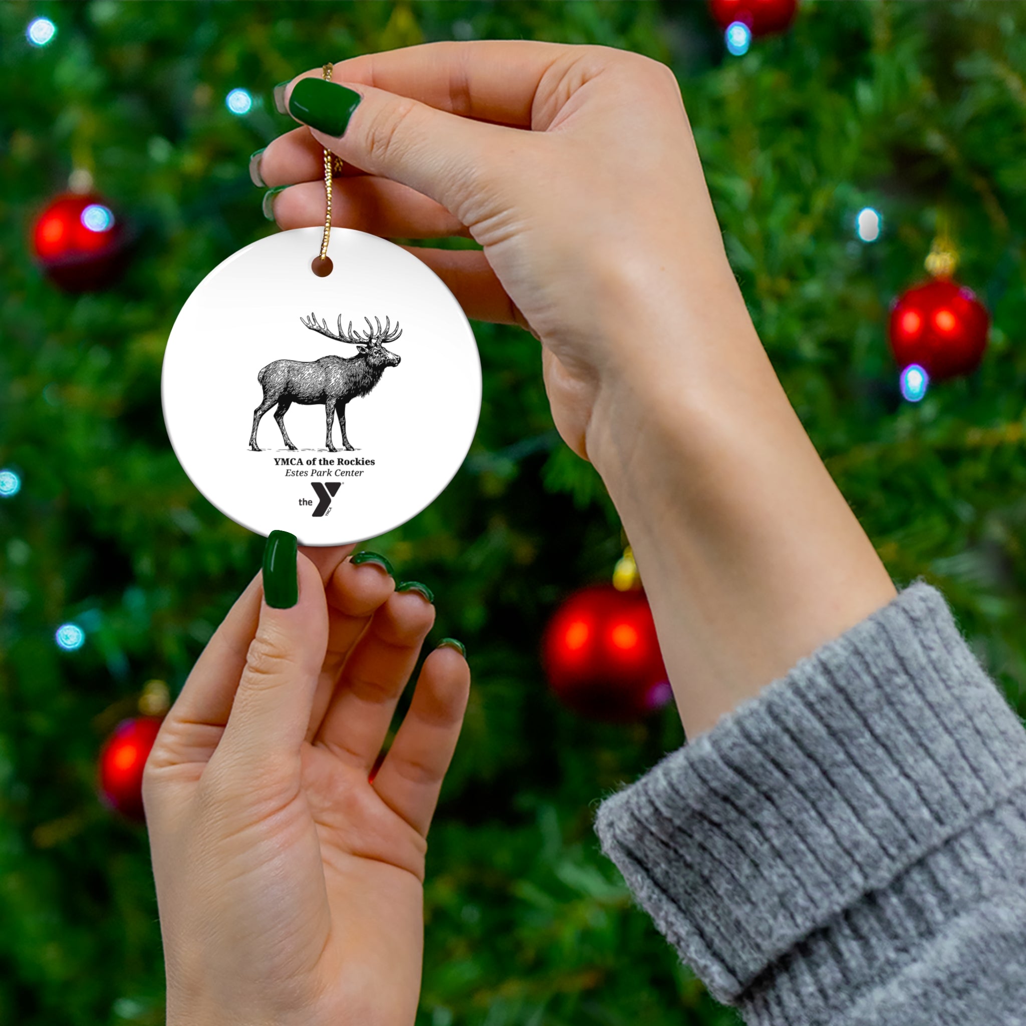 Estes Park Center Elk Ornament, 3 Shapes