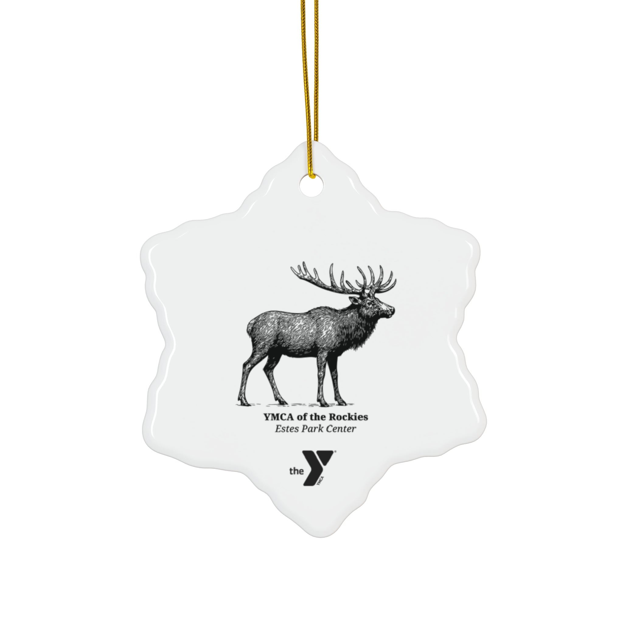 Estes Park Center Elk Ornament, 3 Shapes