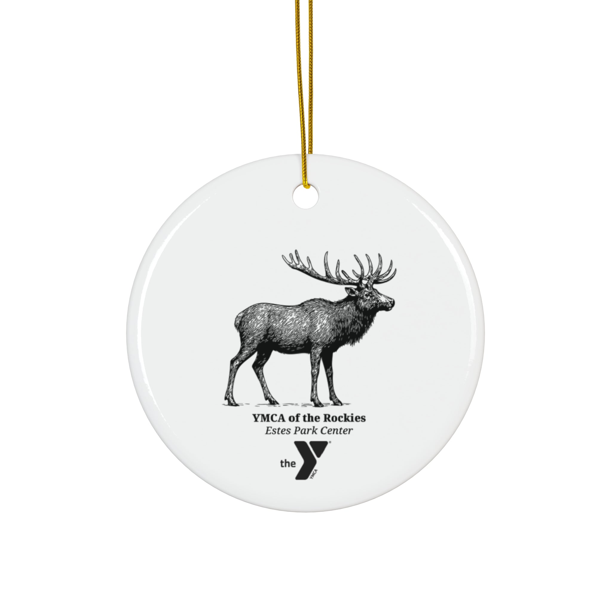 Estes Park Center Elk Ornament, 3 Shapes